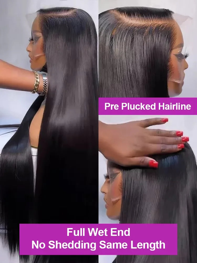 Raw 200% Density 32 34 inch 13x6 HD Lace Front Wigs Indian Human Hair Bone Straight 13x4 Frontal Wigs Women Glueless Closure Wig